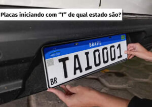 Placas iniciando com “T” de qual estado são?